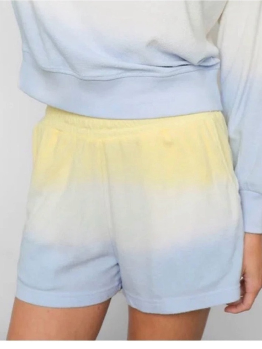 Rails “Jane” M Dip Dye Terry Lounge Shorts in Sky Blue NEW! Preppy - Picture 12 of 12